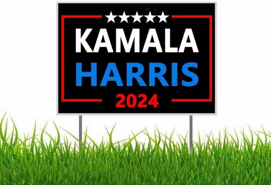 Kamala Harris 2024 President Campaign Yard Sign Outdoor Lawn Garden Sign with Metal Stake