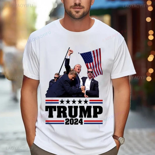 2024 Trump T-Shirts (2 Designs) Trump, Fight Tees Shirts Presidential 2024 Election USA