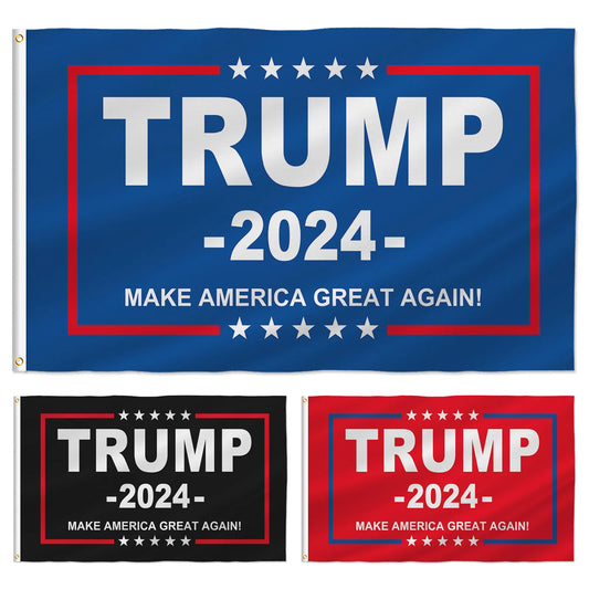 2024 Donald Trump MAGA Flag "Make America Great Again" Red, Blue, Black (Available in 3 Sizes)