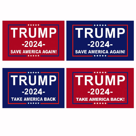 Red & Blue Trump Flag 2024 "Save America Again" & "Take America Back" 3x5 FT (2 Styles/Design)