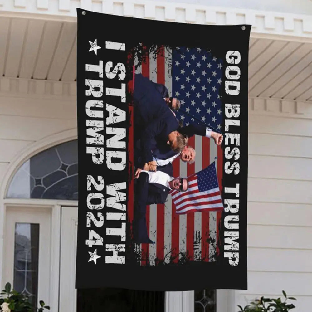 Trump 2024 Flag "Shooting Makes Me Stronger" or "I Stand With Trump" 3 x 5 FT (2 Design Styles)