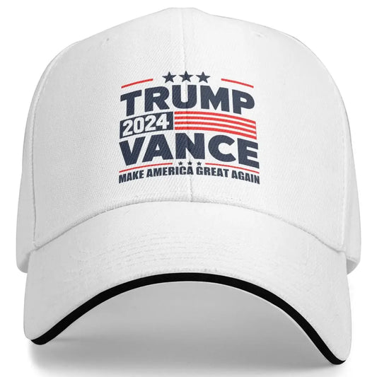 Unisex Trump Vance Hat 2024, "Make America Great Again" MAGA Presidential Election Baseball Cap, Men Women Adjustable Hats, One Size Breathable