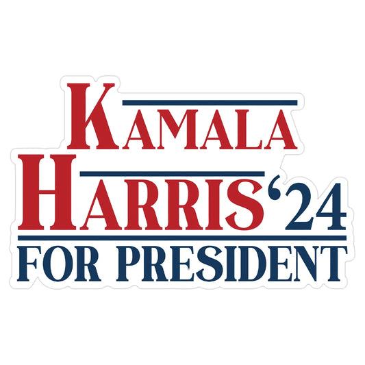 (3Pcs) Kamala Harris 24 For President Sticker/Decal For Red , Blue, White Democratic Vote