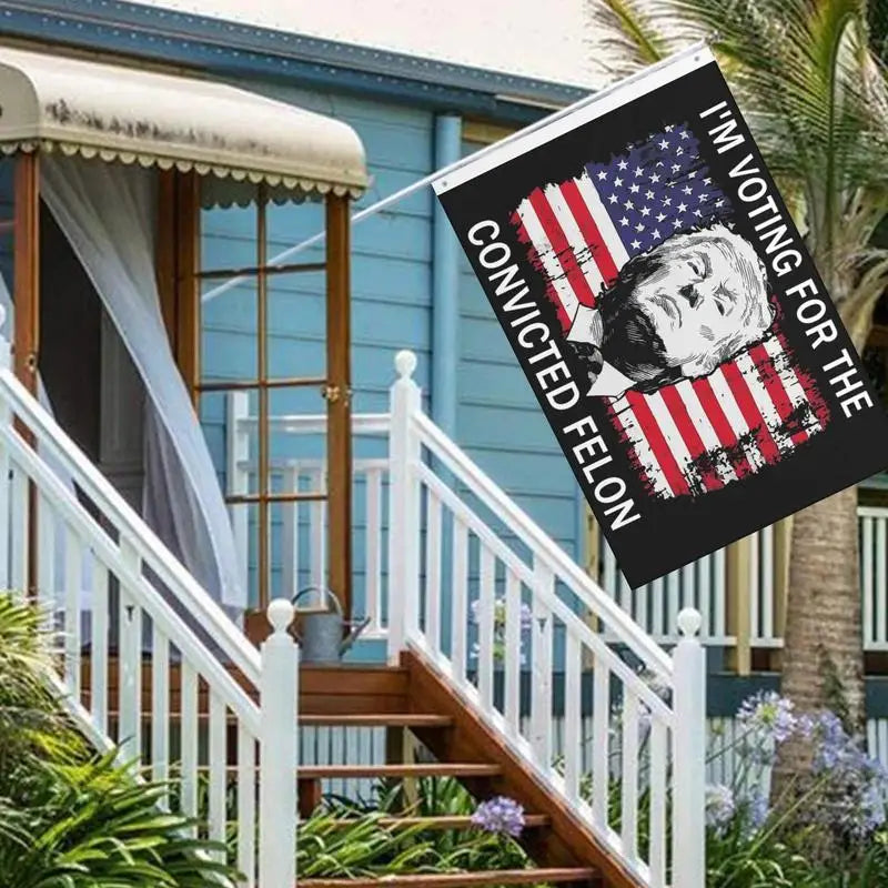 Trump 2024 Flag 3X5 Ft "I'M Voting for The Convicted Felon" Flag Single-Sided