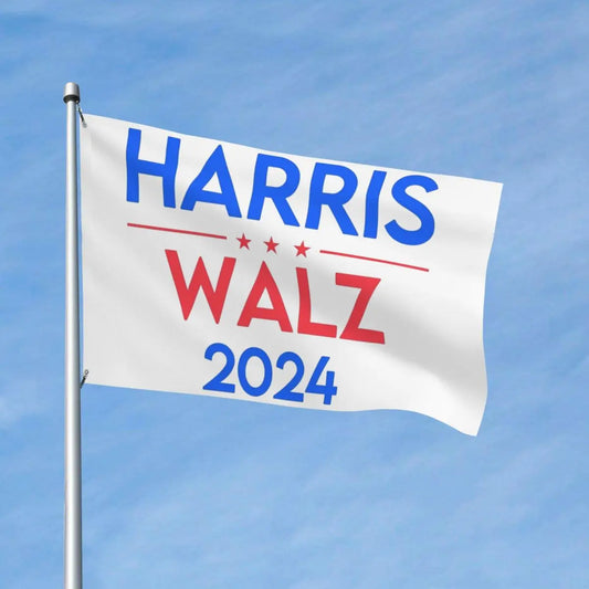 Harris Walz 2024 President Flag Election 3' x 5' Single Sided Kamala Harris Tim Walz White Blue Red