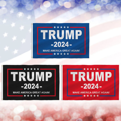 2024 Donald Trump MAGA Flag "Make America Great Again" Red, Blue, Black (Available in 3 Sizes)