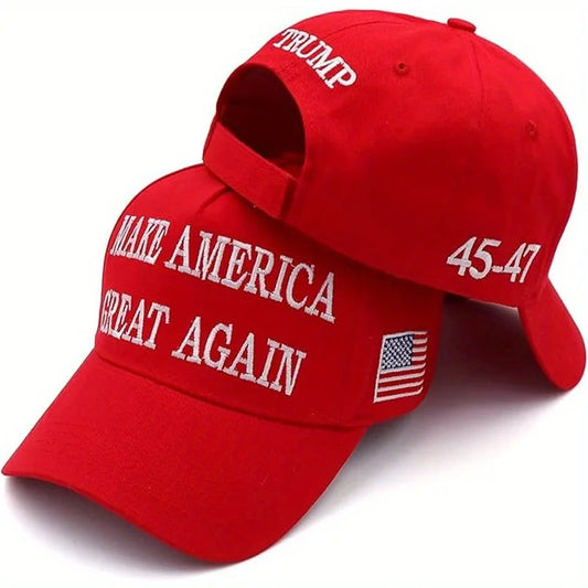 2024 Official MAGA President Donald Trump Make America Great Again Hat 45-47 Red Cap