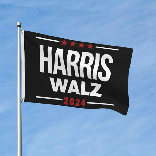 2024 Walz Harris Election Flag Presidential US Election Red Black White 3' x 5' Single Sided