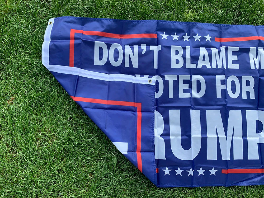 Red/Blue Trump Flag 2024 "Don't Blame Me I Voted for Trump" American President - Single-Sided 3 x 5 FT