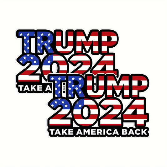 6" x 4" Donald Trump Stickers Decals "Take America Back" 2024 Great for Window Car Bumper Trunk, etc.