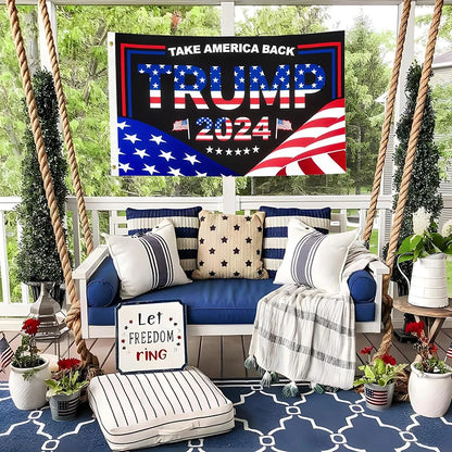 Trump 2024 Flag Take America Back 3x5 FT President USA Patriot Independence