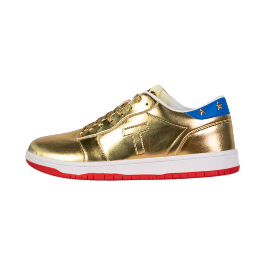 Donald Trump Gold Shoes 2024 MAGA Never Surrender Shoe Low Top Sneakers